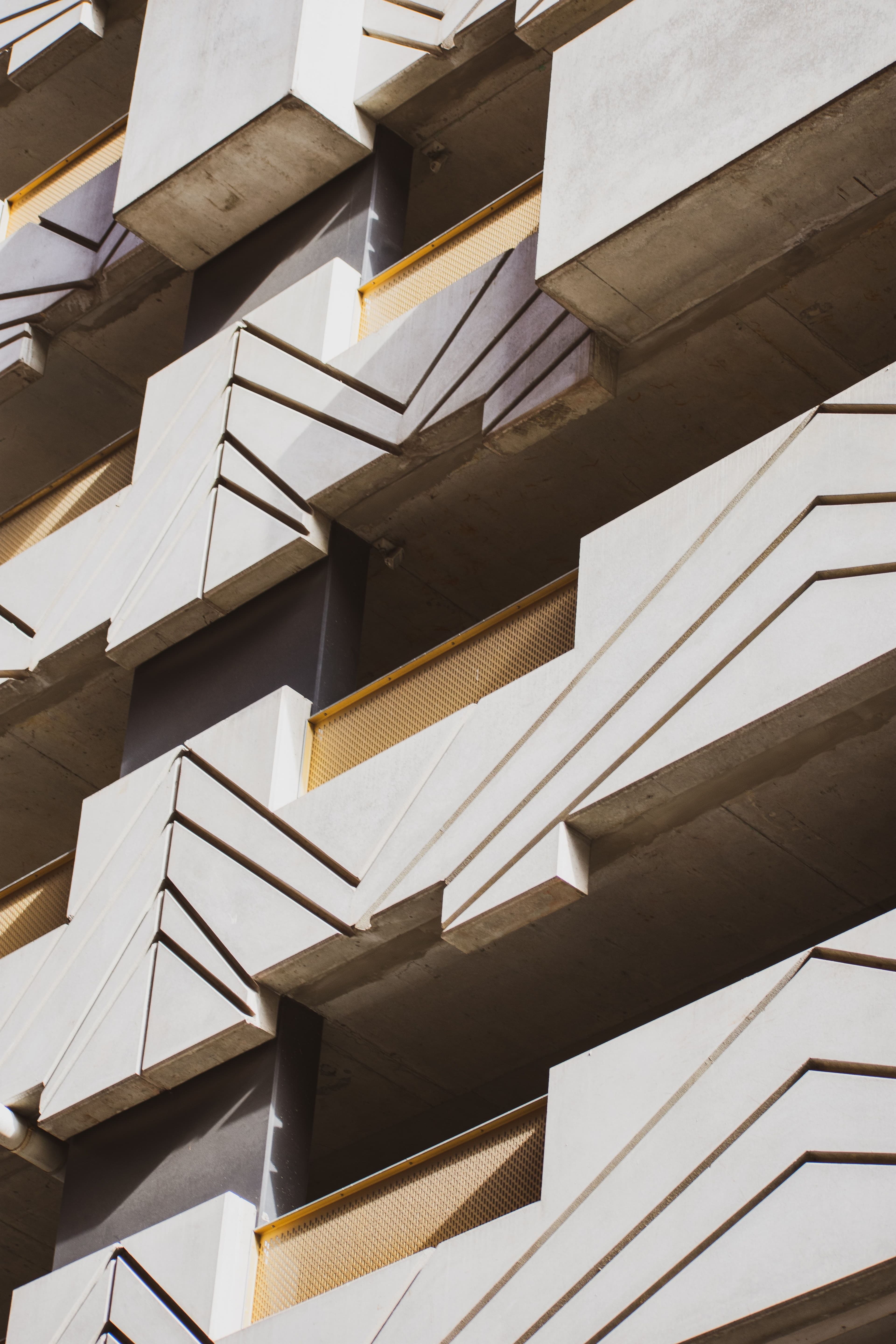 Angular concrete balcony detail