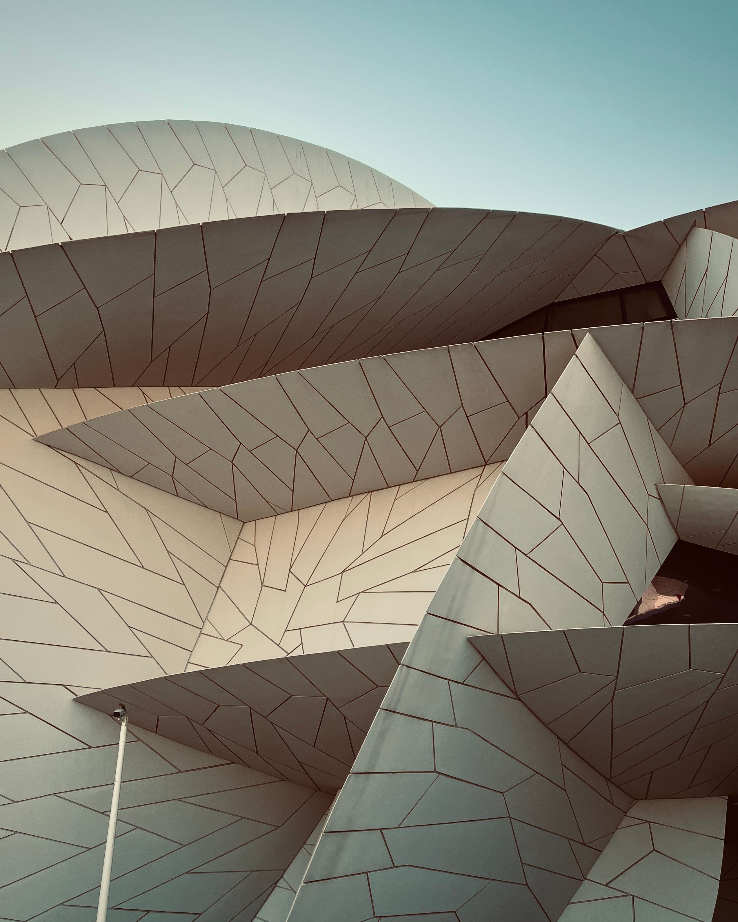 Faceted pavilion roof detail
